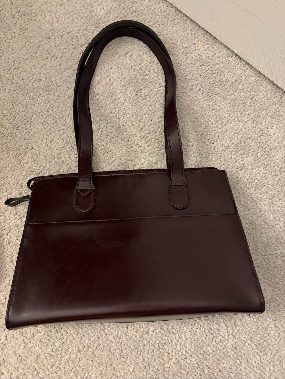 Classic Leather Tote Bag in Dark Chocolate Brown